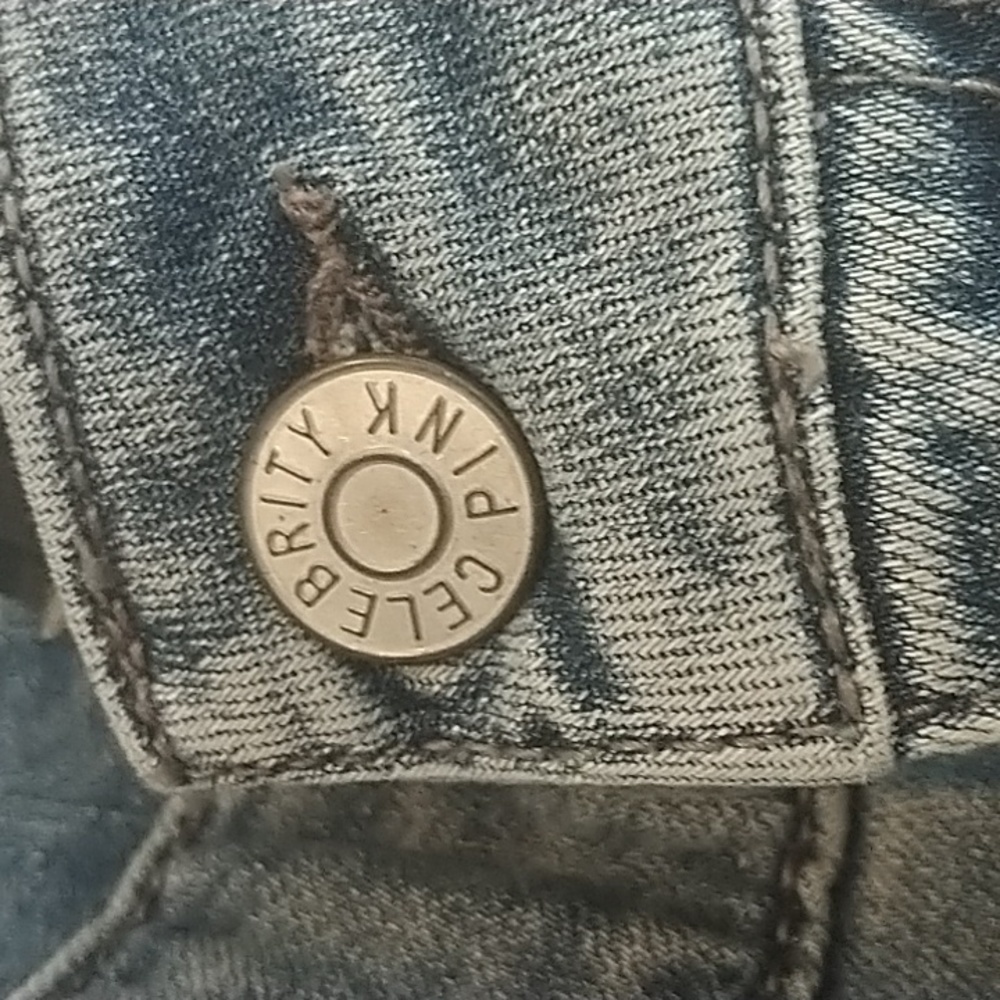 Forever 21 Celebrity Pink Skinny Distressed Raw Hem Ankle Jeans sz plus 22 - Picture 3 of 15